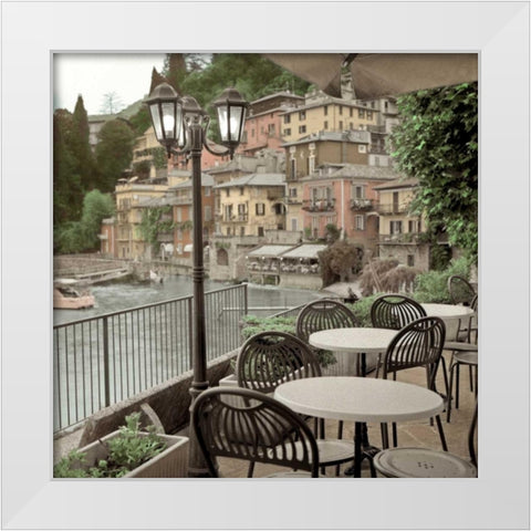 Porto Caffe - 27 White Modern Wood Framed Art Print by Blaustein, Alan