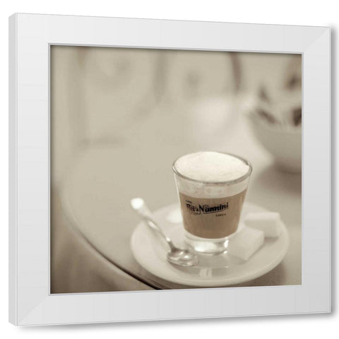 Caffe Lucca - 1 White Modern Wood Framed Art Print by Blaustein, Alan