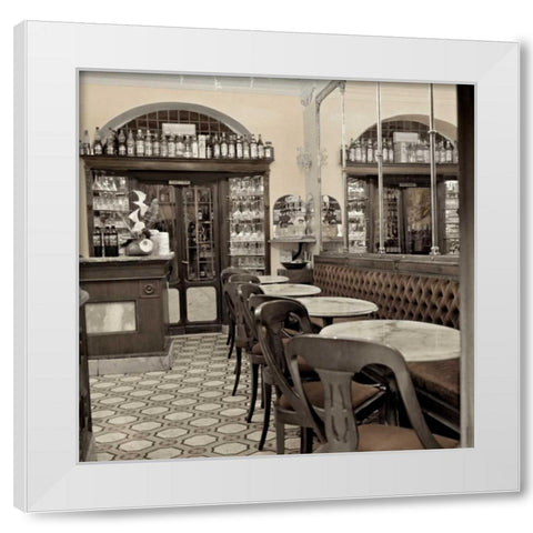 Tuscan Caffe - 26 White Modern Wood Framed Art Print by Blaustein, Alan