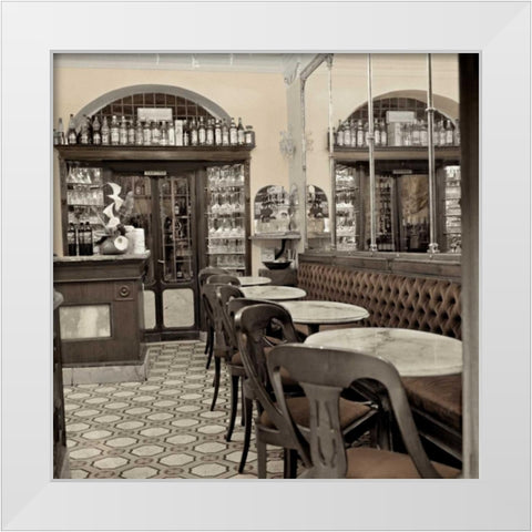 Tuscan Caffe - 26 White Modern Wood Framed Art Print by Blaustein, Alan