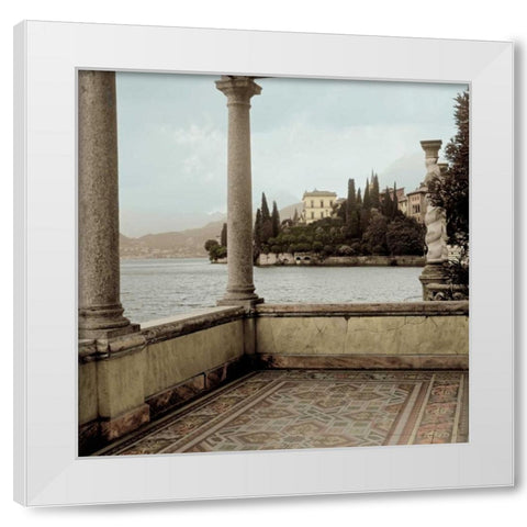 Giardino Vista Varenna - 1 White Modern Wood Framed Art Print by Blaustein, Alan