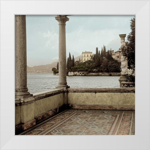 Giardino Vista Varenna - 1 White Modern Wood Framed Art Print by Blaustein, Alan