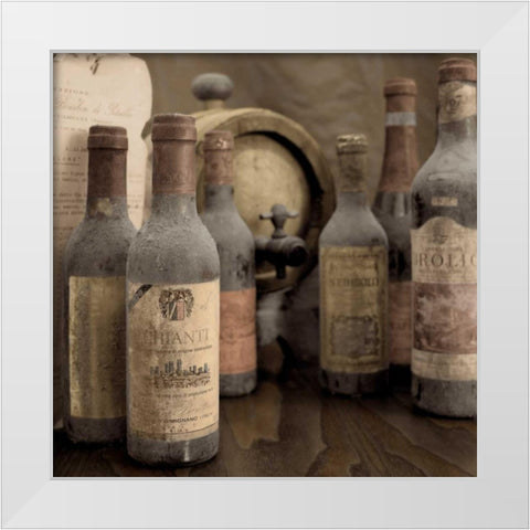 Enoteca Cortona - 3 White Modern Wood Framed Art Print by Blaustein, Alan