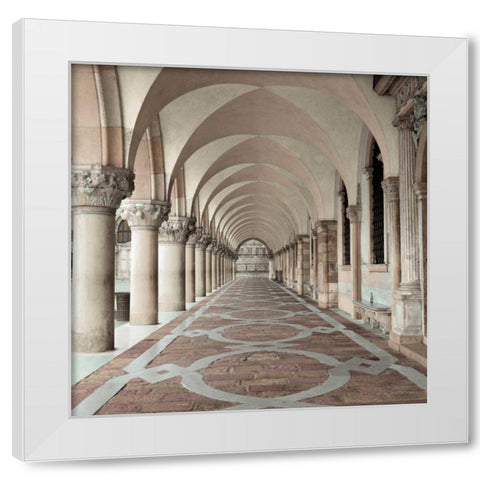 Dodges Portico - 1 White Modern Wood Framed Art Print by Blaustein, Alan