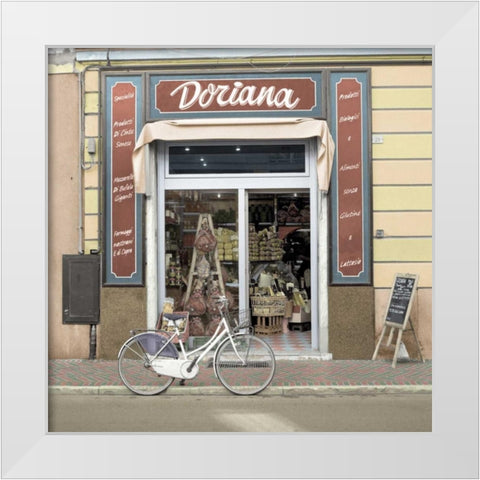 Doriana Market White Modern Wood Framed Art Print by Blaustein, Alan