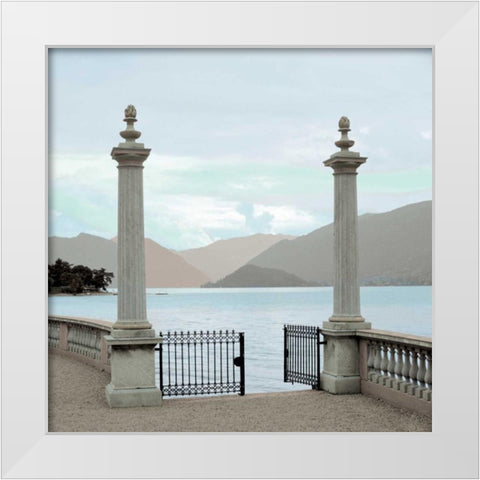 Harbor Garden Gates - 1 White Modern Wood Framed Art Print by Blaustein, Alan