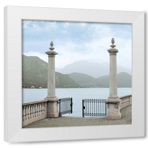 Harbor Garden Gates - 2 White Modern Wood Framed Art Print by Blaustein, Alan