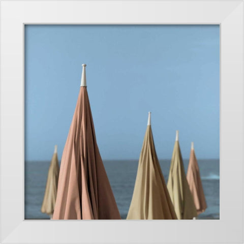 Grossetto Parasol - 2 White Modern Wood Framed Art Print by Blaustein, Alan