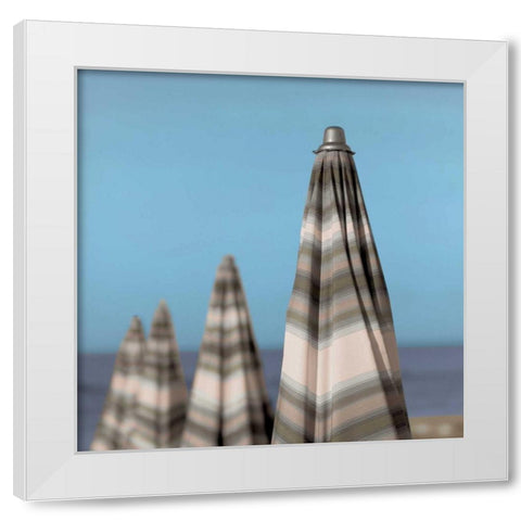 Grossetto Parasol  - 4 White Modern Wood Framed Art Print by Blaustein, Alan
