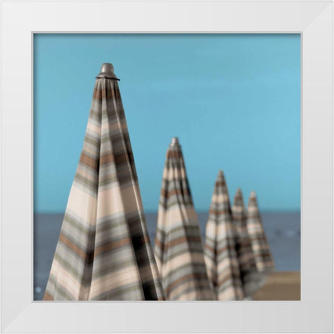 Grossetto Parasol - 3 White Modern Wood Framed Art Print by Blaustein, Alan