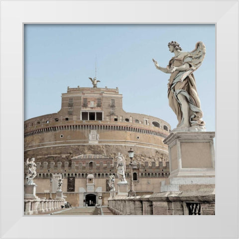 Castel SantAngelo - 1 White Modern Wood Framed Art Print by Blaustein, Alan