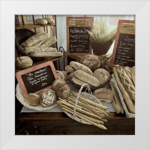 Marketplace - 17 White Modern Wood Framed Art Print by Blaustein, Alan