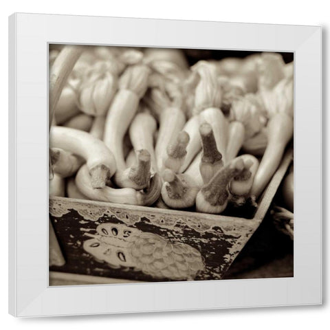 Marketplace - 25 White Modern Wood Framed Art Print by Blaustein, Alan