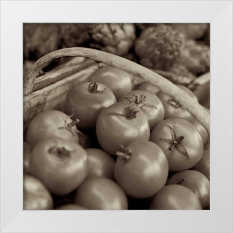 Marketplace - 23 White Modern Wood Framed Art Print by Blaustein, Alan