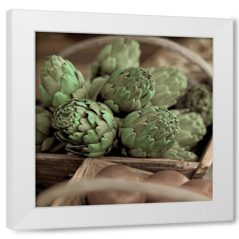 Marketplace - 13 White Modern Wood Framed Art Print by Blaustein, Alan