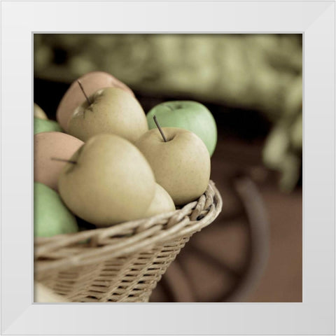 Marketplace - 12 White Modern Wood Framed Art Print by Blaustein, Alan