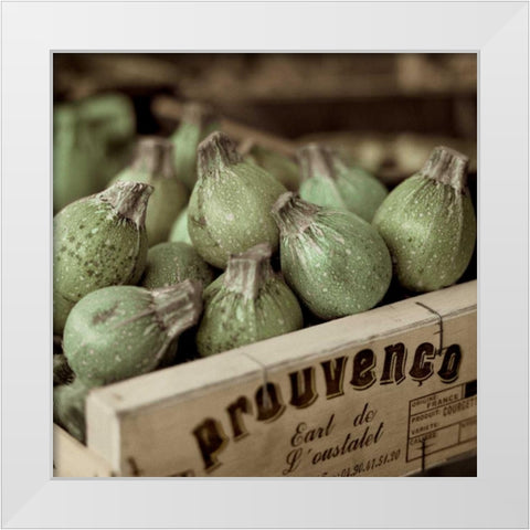 Marketplace - 11 White Modern Wood Framed Art Print by Blaustein, Alan