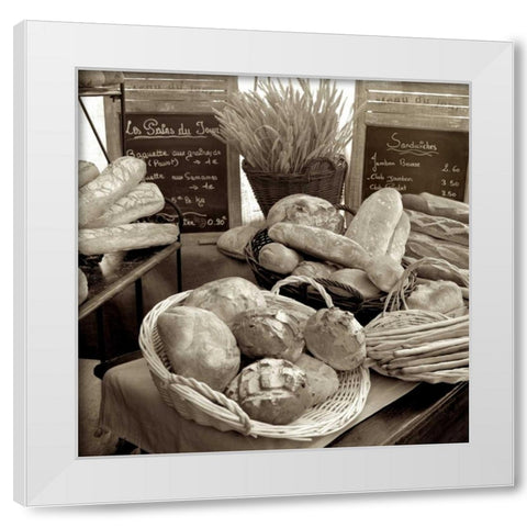 Marketplace - 19 White Modern Wood Framed Art Print by Blaustein, Alan