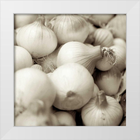 Marketplace - 20 White Modern Wood Framed Art Print by Blaustein, Alan