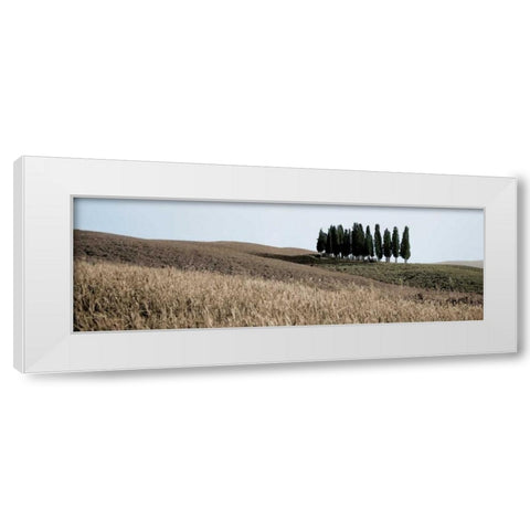 Val dÃ¢â‚¬â„¢Orcia Pano - 3 White Modern Wood Framed Art Print by Blaustein, Alan