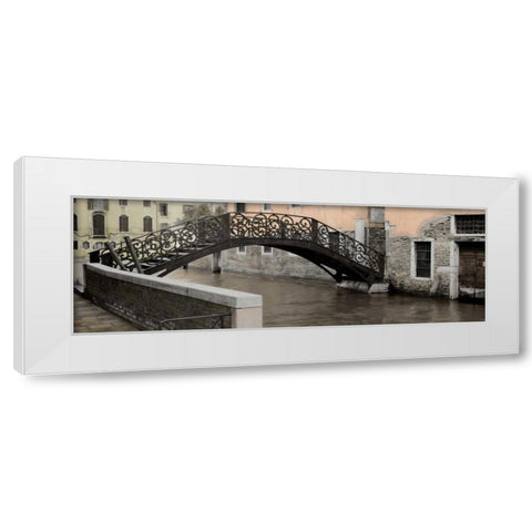 Venetian Bridge Pano - 1 White Modern Wood Framed Art Print by Blaustein, Alan