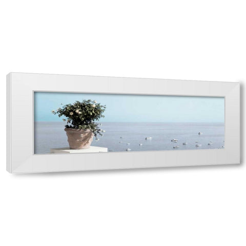 Positano Pano - 2 White Modern Wood Framed Art Print by Blaustein, Alan