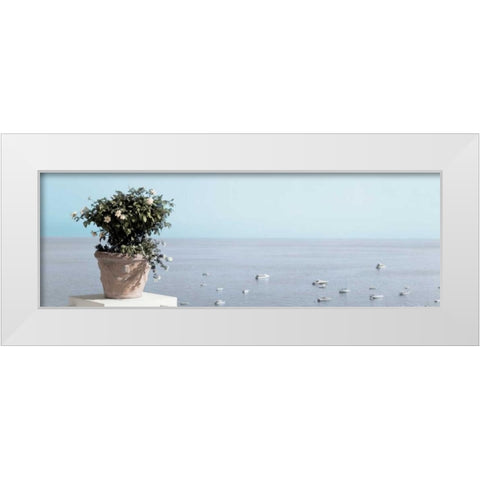 Positano Pano - 2 White Modern Wood Framed Art Print by Blaustein, Alan