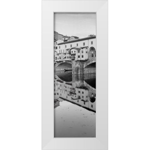 Ponte Vecchio - 1 White Modern Wood Framed Art Print by Blaustein, Alan