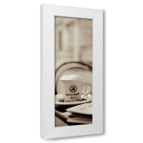 Tuscany Caffe - 5 White Modern Wood Framed Art Print by Blaustein, Alan