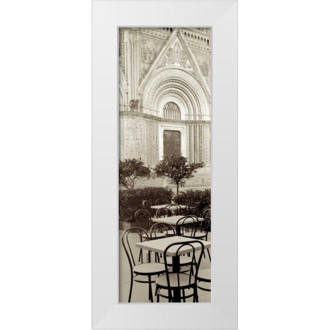 Orvieto Caffe - 1 White Modern Wood Framed Art Print by Blaustein, Alan