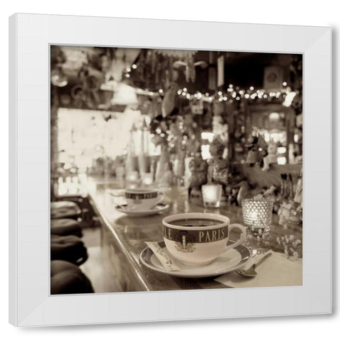 Nagano Cafe - 1 White Modern Wood Framed Art Print by Blaustein, Alan