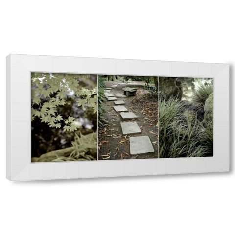 Parc Panel  White Modern Wood Framed Art Print by Blaustein, Alan