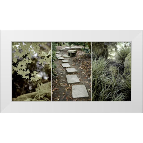 Parc Panel  White Modern Wood Framed Art Print by Blaustein, Alan