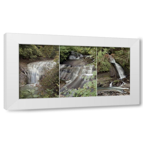 Waterfall Panel White Modern Wood Framed Art Print by Blaustein, Alan
