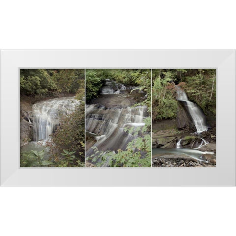 Waterfall Panel White Modern Wood Framed Art Print by Blaustein, Alan