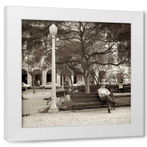 Faro - 1 White Modern Wood Framed Art Print by Blaustein, Alan