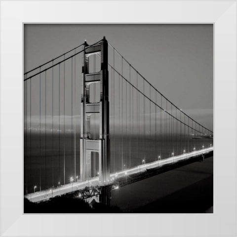 Golden Gate Bridge - 32 White Modern Wood Framed Art Print by Blaustein, Alan