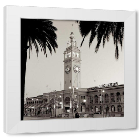 Ferry Building - 3 White Modern Wood Framed Art Print by Blaustein, Alan