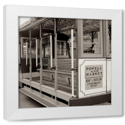 Cable Car Interior - 6 White Modern Wood Framed Art Print by Blaustein, Alan
