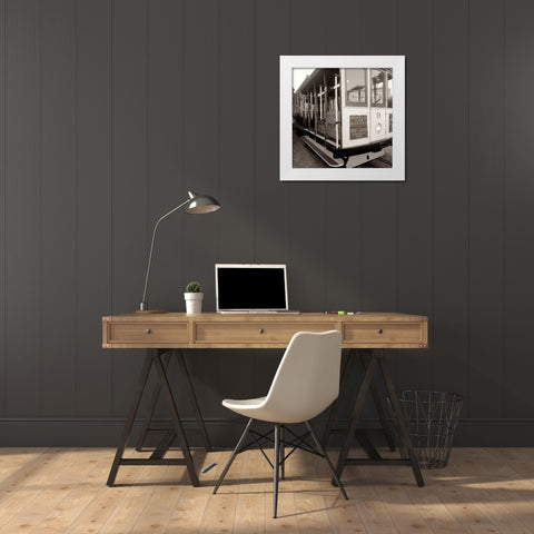 Cable Car - 4 White Modern Wood Framed Art Print by Blaustein, Alan