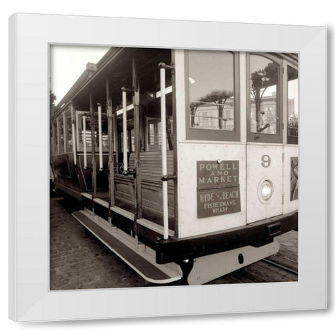 Cable Car - 4 White Modern Wood Framed Art Print by Blaustein, Alan