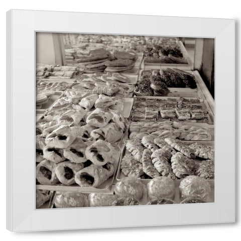 MaraÃ¢â‚¬â„¢s Caffe - 3 White Modern Wood Framed Art Print by Blaustein, Alan