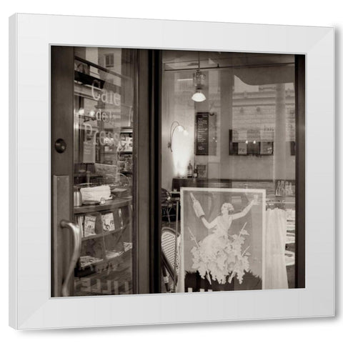 La Colombre Cafe - 2 White Modern Wood Framed Art Print by Blaustein, Alan