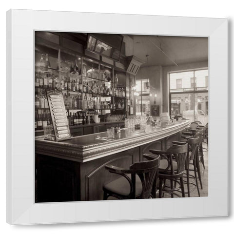 La Colombre Cafe - 3 White Modern Wood Framed Art Print by Blaustein, Alan