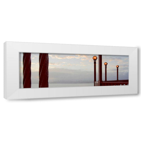 Golden Gate Bridge - 41 White Modern Wood Framed Art Print by Blaustein, Alan
