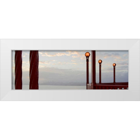 Golden Gate Bridge - 41 White Modern Wood Framed Art Print by Blaustein, Alan