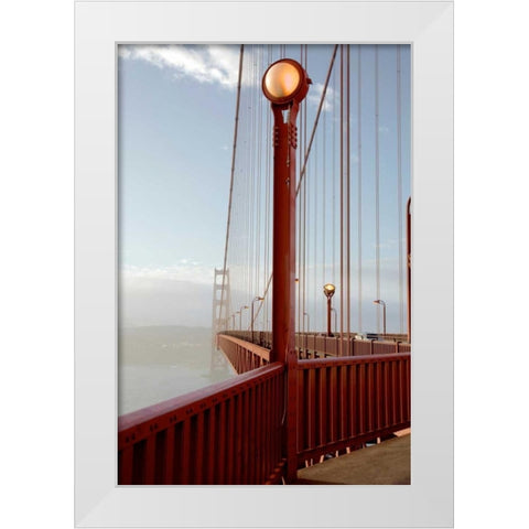 Golden Gate Bridge - 44 White Modern Wood Framed Art Print by Blaustein, Alan