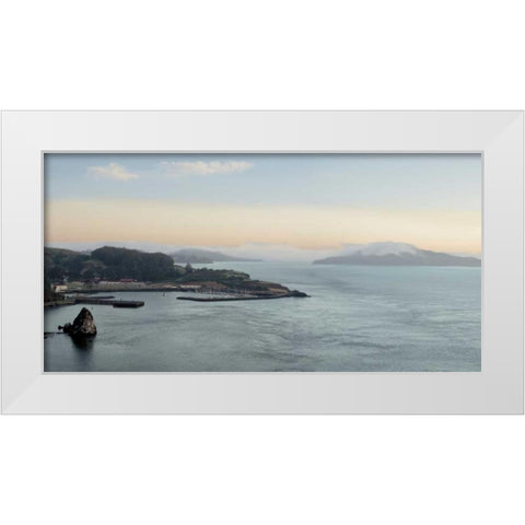 Bay Pano - 116 White Modern Wood Framed Art Print by Blaustein, Alan