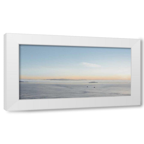 Bay Pano - 117 White Modern Wood Framed Art Print by Blaustein, Alan