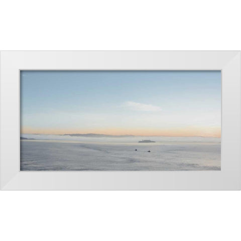 Bay Pano - 117 White Modern Wood Framed Art Print by Blaustein, Alan